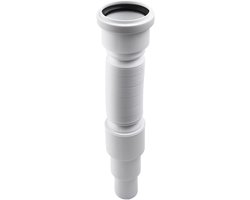Douche afvoerbuis - Flexibele slang - Sanitair aansluiten - Uitschuifbaar tot 1m - 50 mm diameter - Grijs