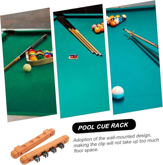 Houten Keuhouder - Biljart Accessoires - Keu Opbergen - Multifunctioneel Ontwerp - 28 cm Lengte - Assorti — afbeelding 5