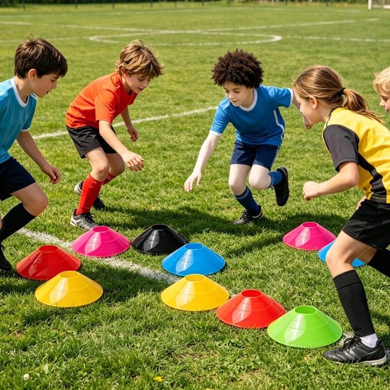 Sport Pionnen - Trainings Kegels - Sport Training - Duurzaam Veelzijdig Ontwerp - 50 Stuks - Felgekleurd — afbeelding 2