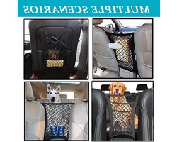 Hondennet Auto - Hondenafscheiding - Veilig Rijden - Verstelbaar Gaas - 1 cm - Zwart