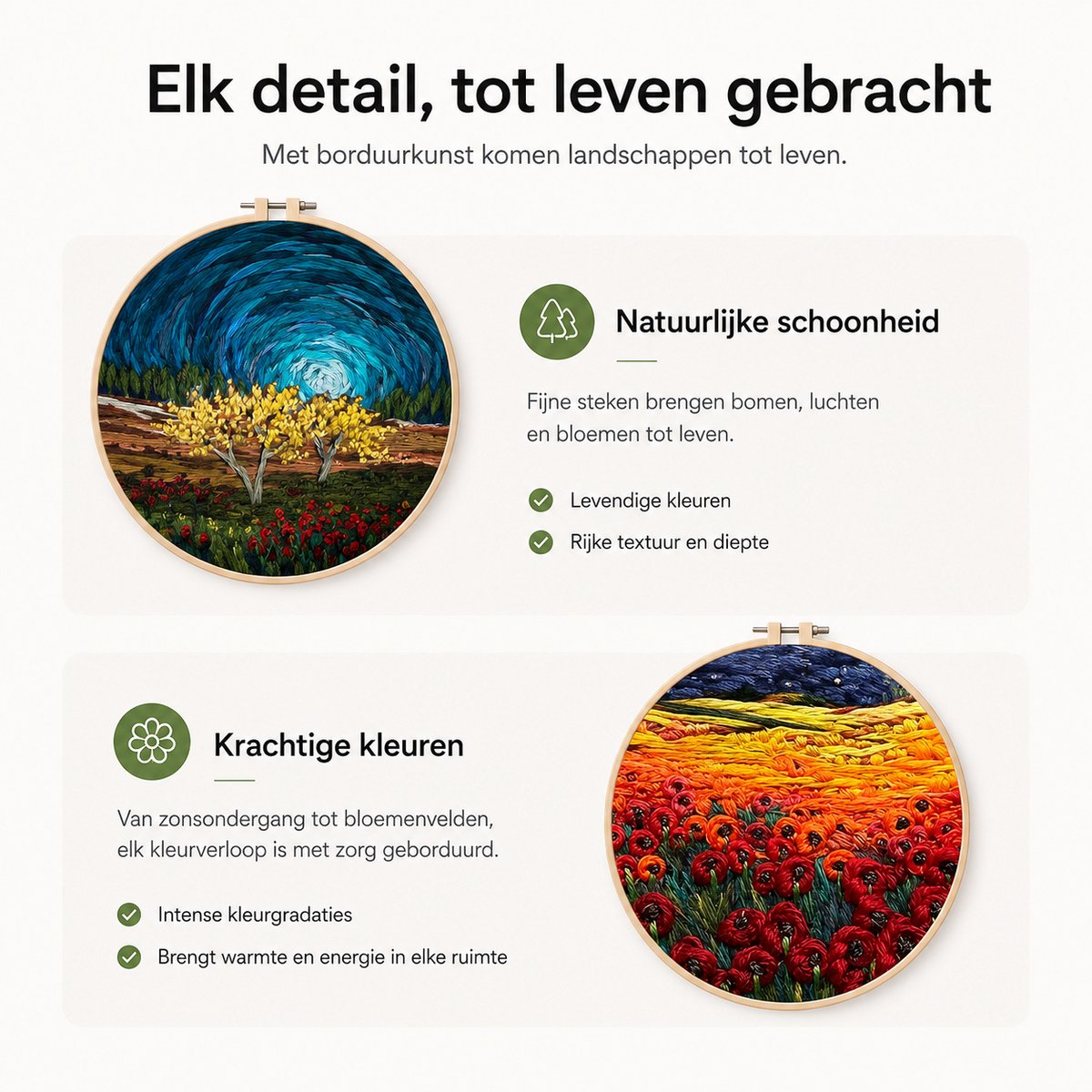 BOTC Borduurpakket - Borduurset van 4 - Borduurpakketten voor Volwassenen - Hobby en Creatief - Borduren — afbeelding 5