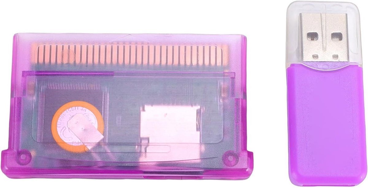 Universele Flashkaart - Gameconsole Kaart - Games Opslaan - FAT Formaat Ondersteuning - Tot 2 GB - Paars Transparant