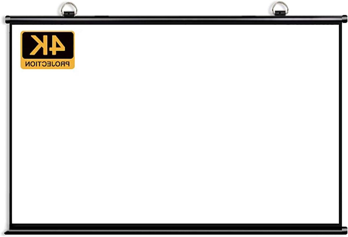 Projectiescherm - Thuisbioscoop Scherm - Films Kijken - Zwart Verduisterend - 100 Inch - Wit