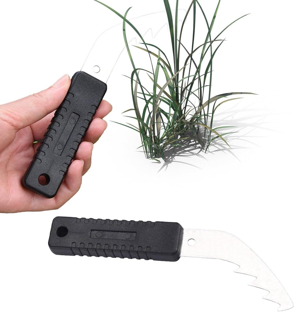 Onkruidsteker Tuin - Wieden Gereedschap - Planten Verwijderen - Ergonomische Handgreep - 2 Stuks - Grijs