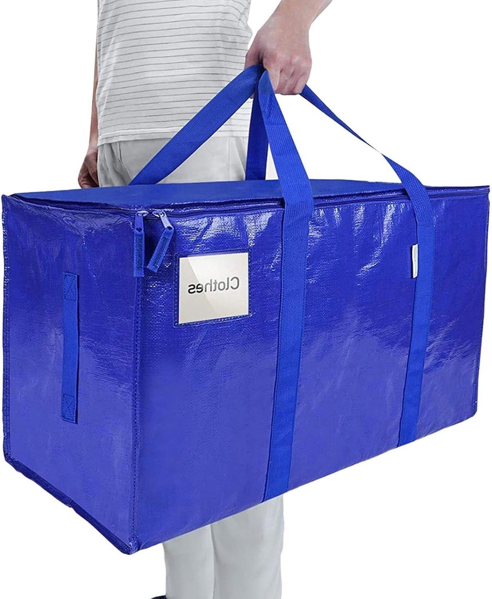 Pakzakken - Opbergzakken - Reizen en verhuizen - Waterdicht en stevig - 88 liter - Blauw