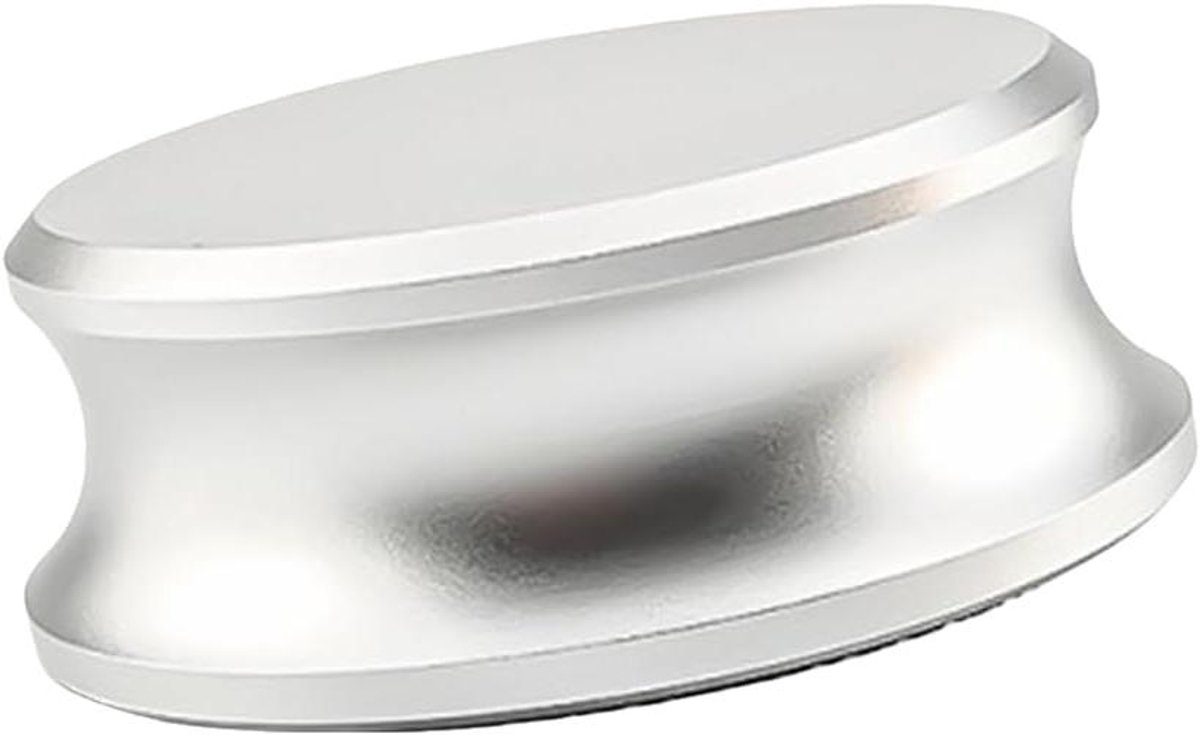 Vinyl Gewicht Stabilisator - Platenspeler Klem - Muziek Luisteren - Trillingsdempend Ontwerp - 70mm Diameter - Zilver