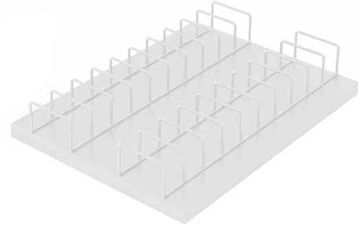 Tegel displaystandaard - Monstermeubel - Monsters presenteren - Verdikt staal - 33x35x10cm - Wit