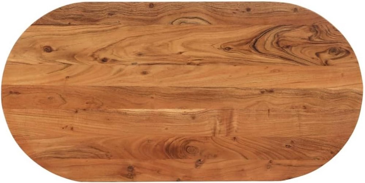 Tafelblad Ovaal Massief Acaciahout 100x50x2,5 cm