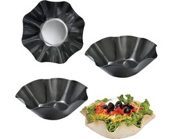 3-Pack Universele Bakvormen voor Taco Bowls en Tortilla Schalen