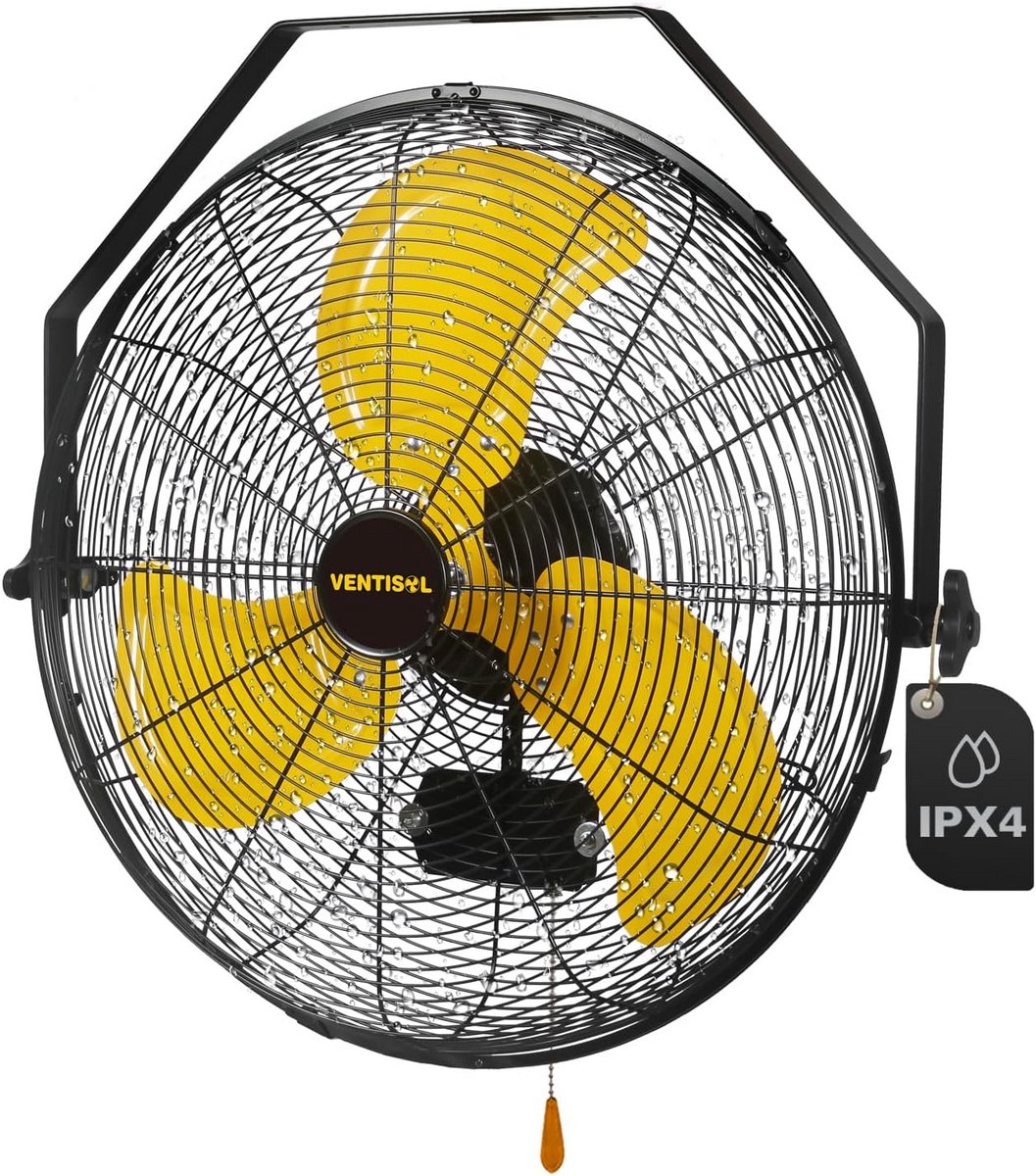 Krachtige 50 cm Industrie Ventilator voor Wandmontage met 3 Snelheden en Hoge Luchtverplaatsing