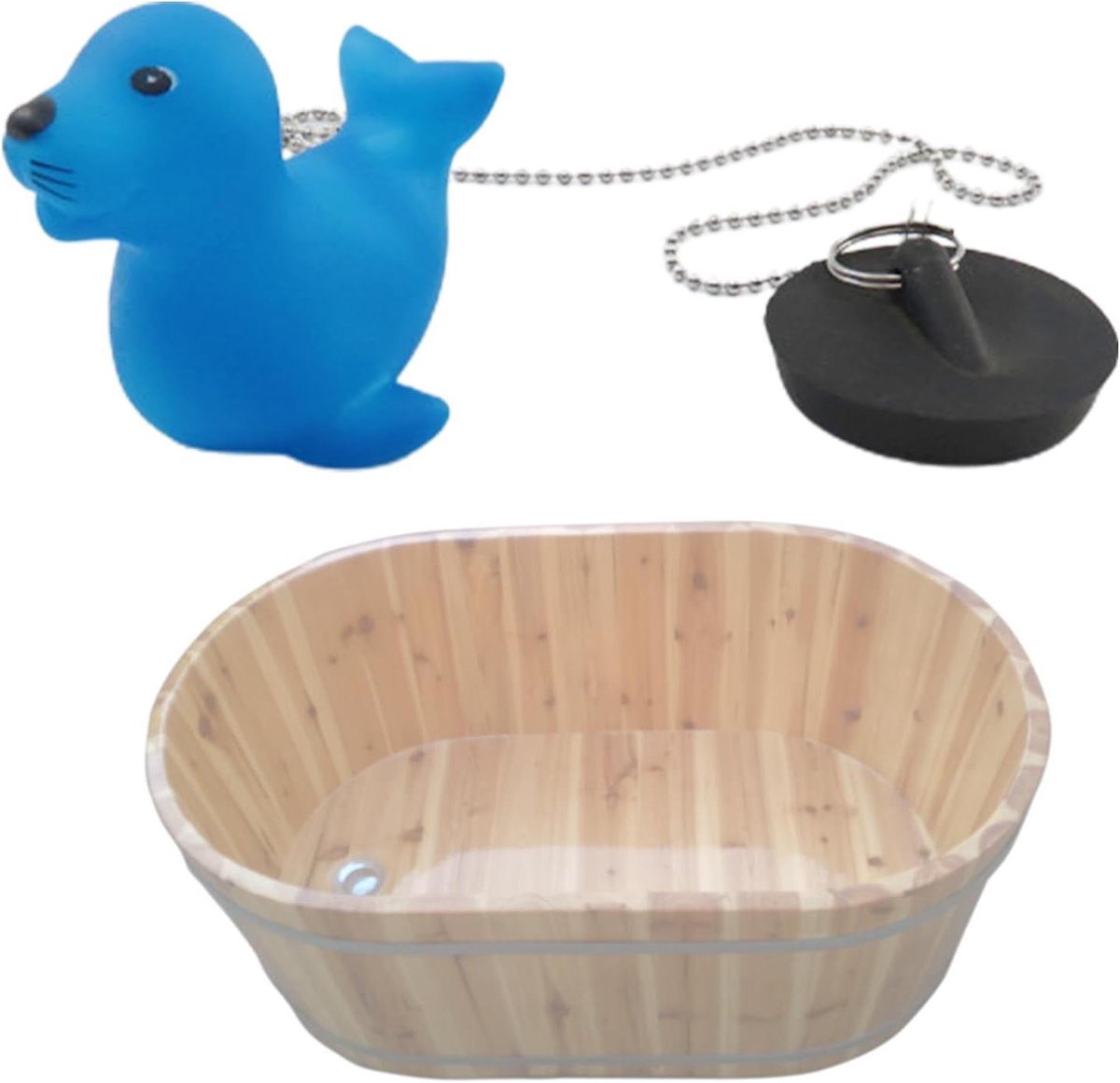 Cartoon afvoerstop - Badstop met ketting - Lekvrije douche - Schattig ontwerp - 42-45 mm - Meerkleurig