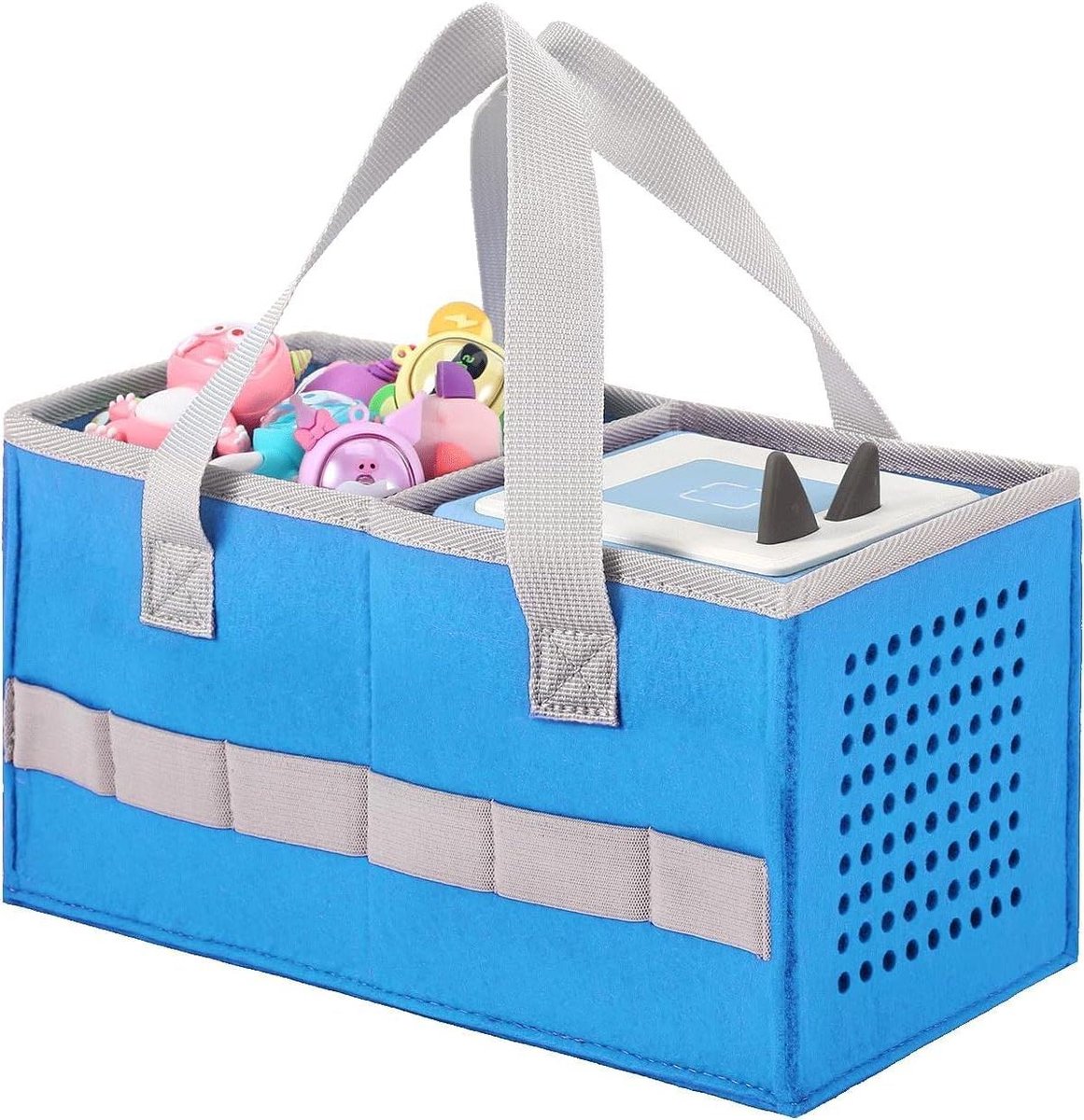 Draagtas Organizer - Opbergtas - Speelgoed Opbergen - Grote Capaciteit - 27 cm - Blauw