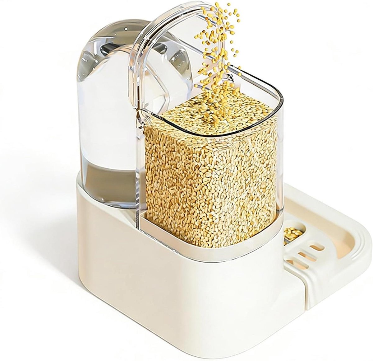 Vogelkooi Waterdispenser - Automatische Drinkbak - Vogels Hydrateren - Tijdbesparende Bijvulfunctie - 250 ml Water - Wit