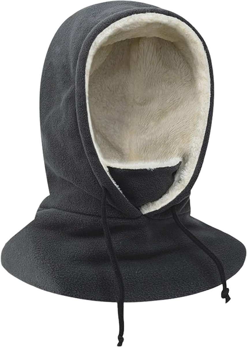 Winter Gezichtsbedekking - Integraal Masker - Outdoor Activiteiten - Met Trekkoord - 30 x 25 cm - Bruin
