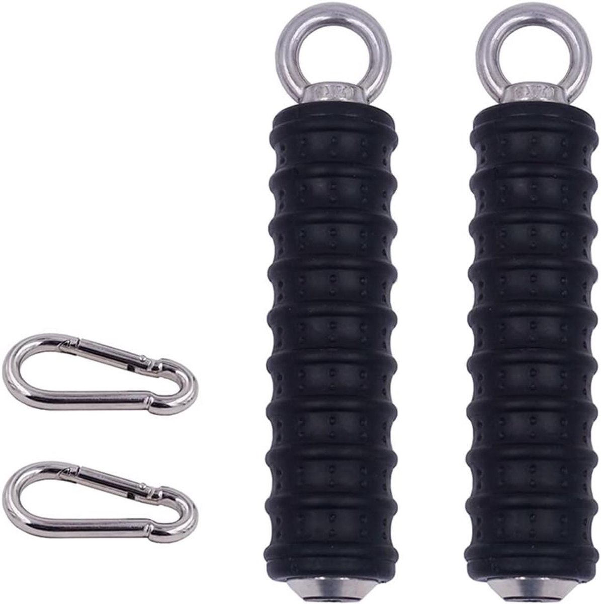 Fitness Handgrepen - Kracht Handvatten - Kracht Training - Anti-slip Ontwerp - 2 Stuks - Zwart