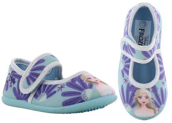 Frozen - Pantoffels kinderen voor meisjes - Elsa Sloffen kind met klittenbandsluiting - Schoenen van 2 tot 8 jaar - Maat 26 - Groen