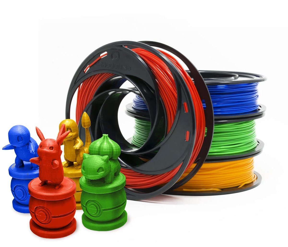 3D Printer Filament - PLA Spoelen - Hobby Projecten - Milieuvriendelijk Materiaal - 200g 4 Kleuren - Blauw Groen Oranje Rood