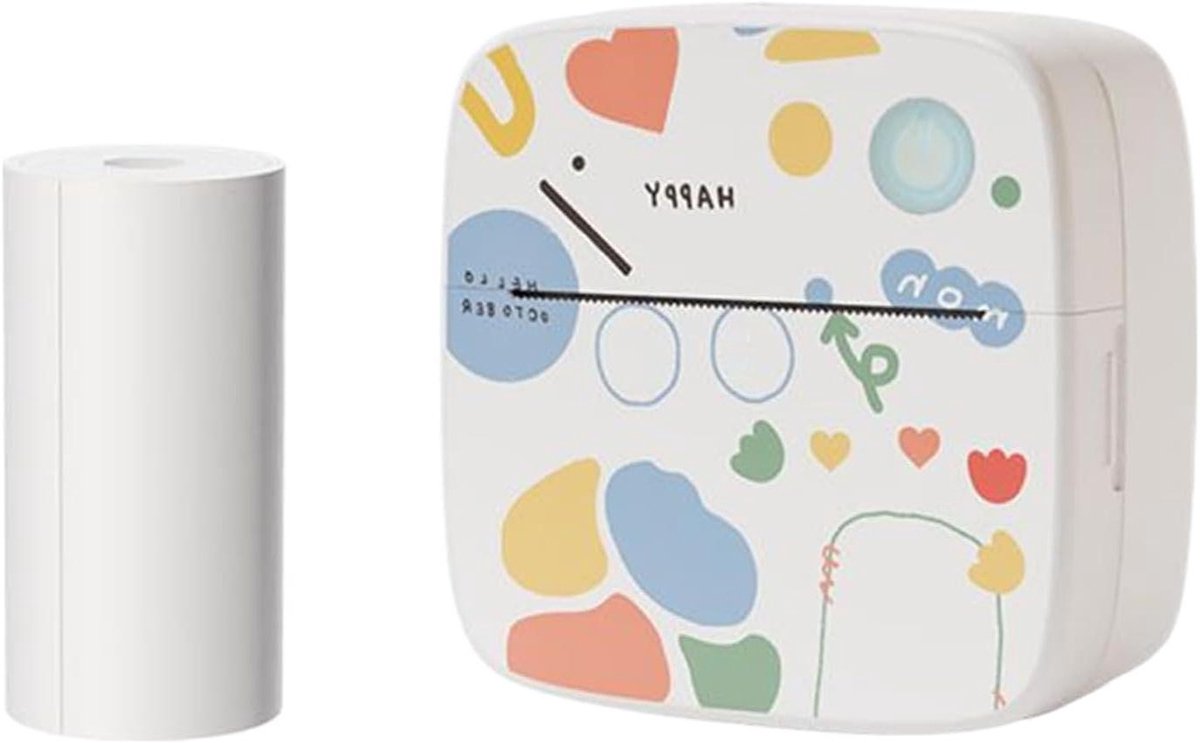 Thermische stickerprinter - Handheld labelmaker - Dagboek foto's - APP-gestuurd apparaat - Compact lichtgewicht - Wit