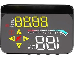 Auto Head-Up Display - Digitale Snelheidsmeter GPS - Veiliger Rijden - Automatische Helderheid - 90 x 50 x 15 mm