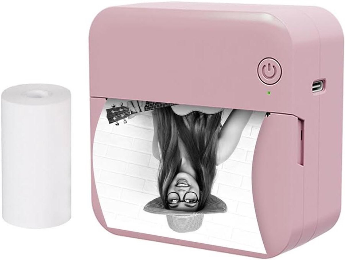 Mini Thermische Printer - Draagbare Sticker Maker - Direct Printen - 300 DPI Resolutie - 57mm Papier - Wit