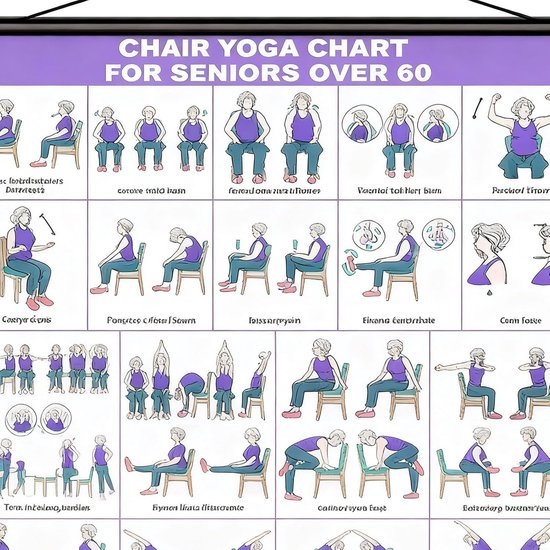 Oefenposter - Yoga Pilates Kaart - Thuis Workout - Opvouwbaar Ontwerp - 40 x 60 cm - Meerdere Kleuren — afbeelding 2