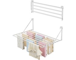 ZMR® Wanddroogrek - Wasrek - Droogrek - Wit - 81cm x 6cm x 8cm