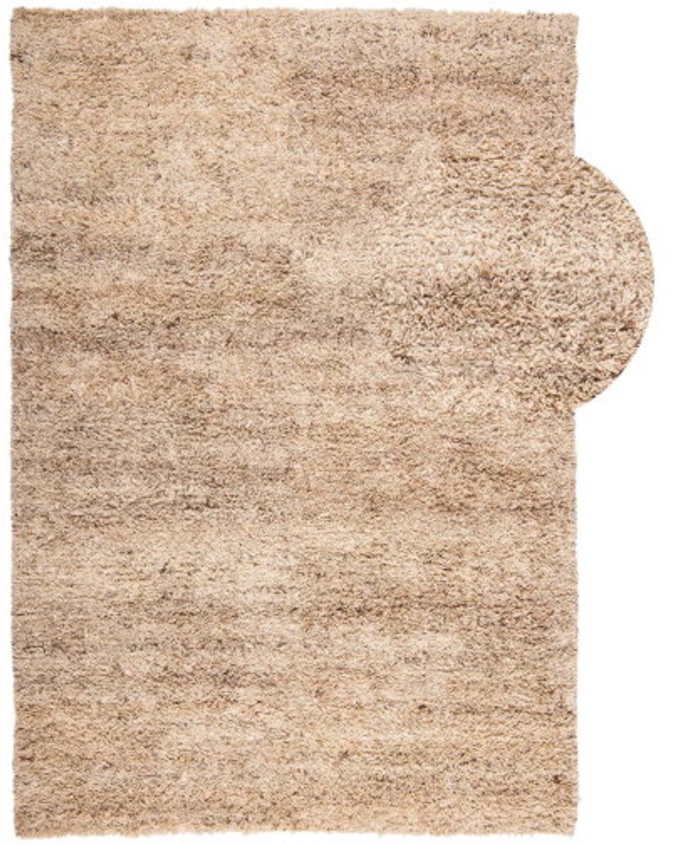 by fonQ Fluffy Vloerkleed - Beige - Rechthoekig - 160 x 230 cm