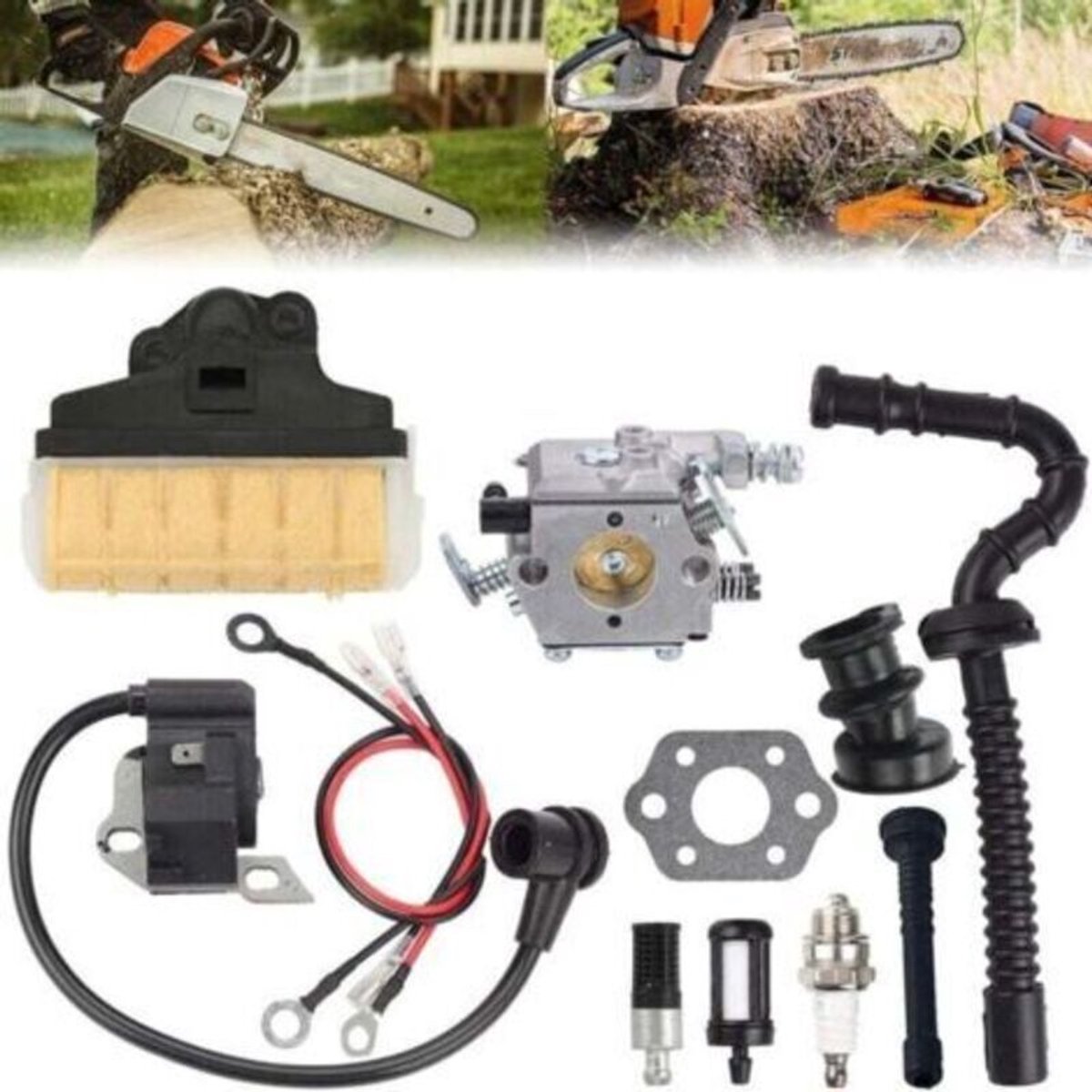 Carburateurs geschikt voor Stihl MS210 MS230 MS250 021 023 025 kettingzagen, en carburateurs geschikt voor Walbro WT-286 carburateurs 1123-120-0605 geschikt voor bobine en luchtfilter.