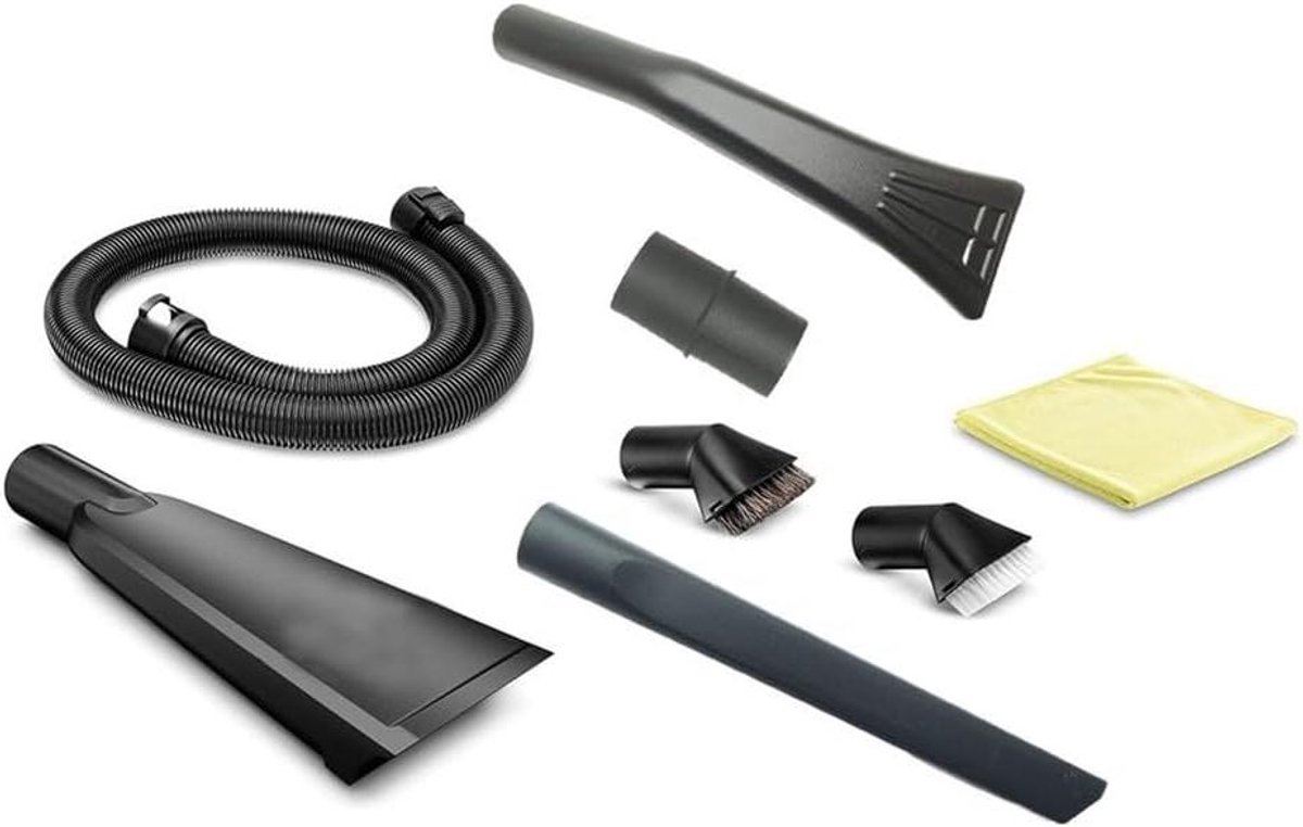 Interieurreinigingsset Stofzuiger - Reinigingskit Auto - Auto en Huis Reinigen - Extra Lange Kierenzuigmond - 1.5 m Verlengbuis - Afbeelding Kleur