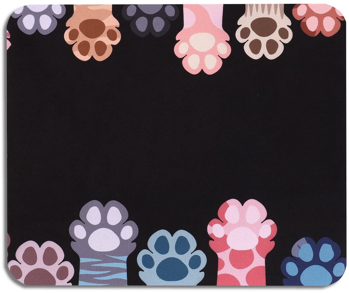 aladdien - Muismat Klein met Motief Kat - Schattige Bont Muismat - 240 x 200 mm - Comfortabele Ondersteuning - Perfect voor Kantoor en Thuis - Ideaa..