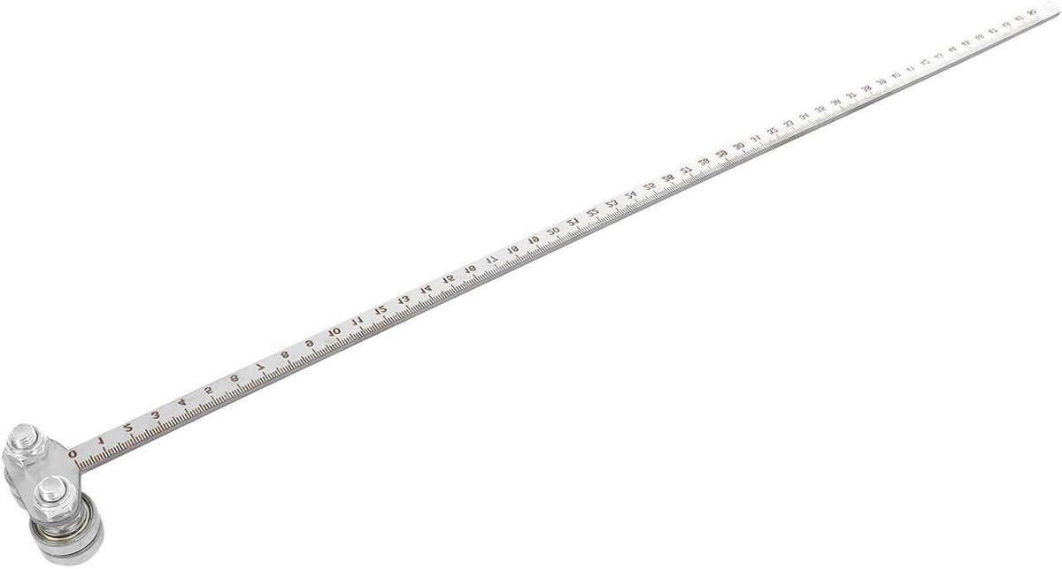 Precisie Zaaggeleider - Positioneringsgeleider Snijrail - Nauwkeurig Zagen - Roestvrijstalen Constructie - 54 cm - Zilver