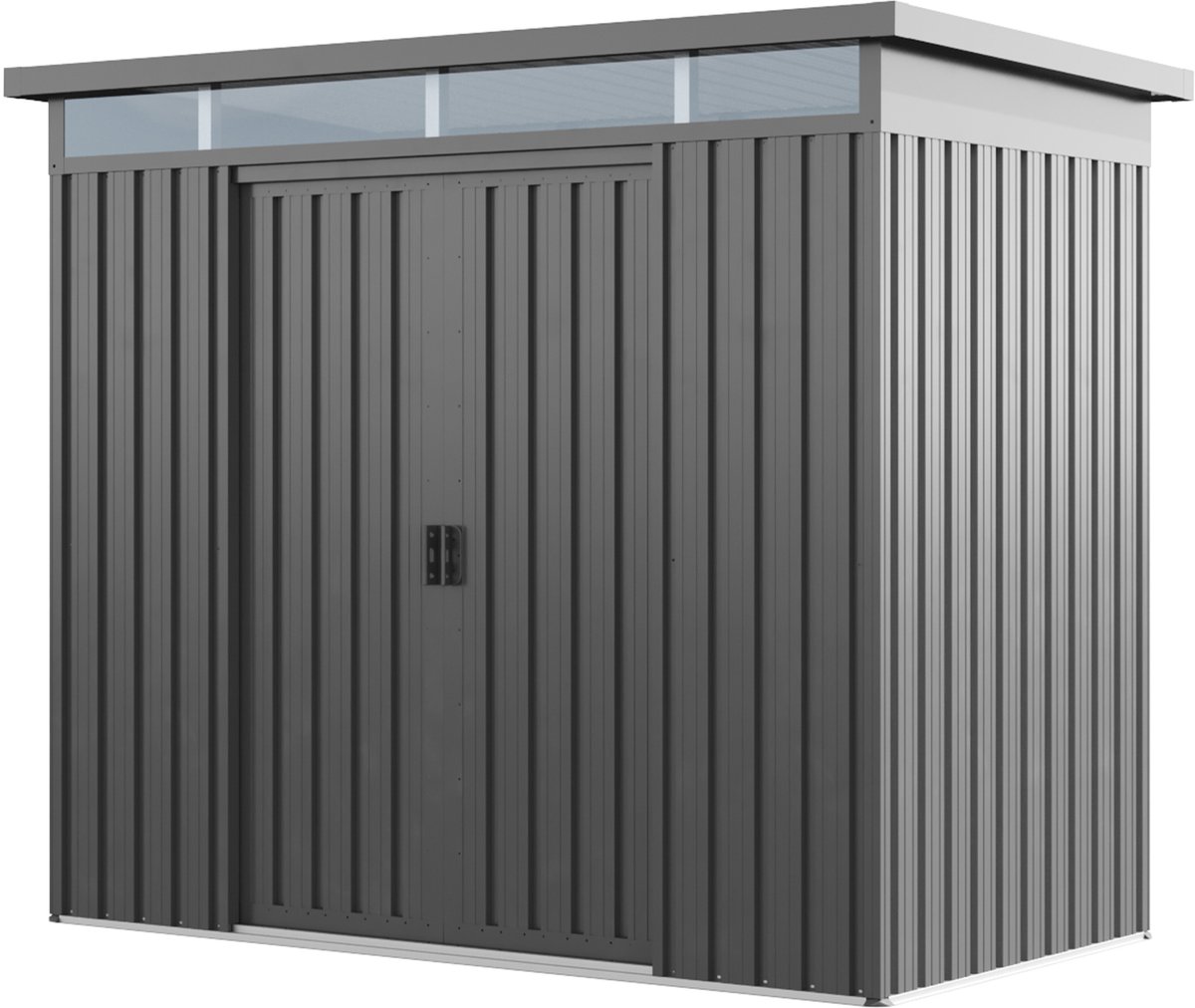 GFP Primeyard Tuinschuur metalen 220x110x200 cm tuinhuis grijs