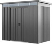 GFP Primeyard Tuinschuur metalen 220x110x200 cm tuinhuis grijs