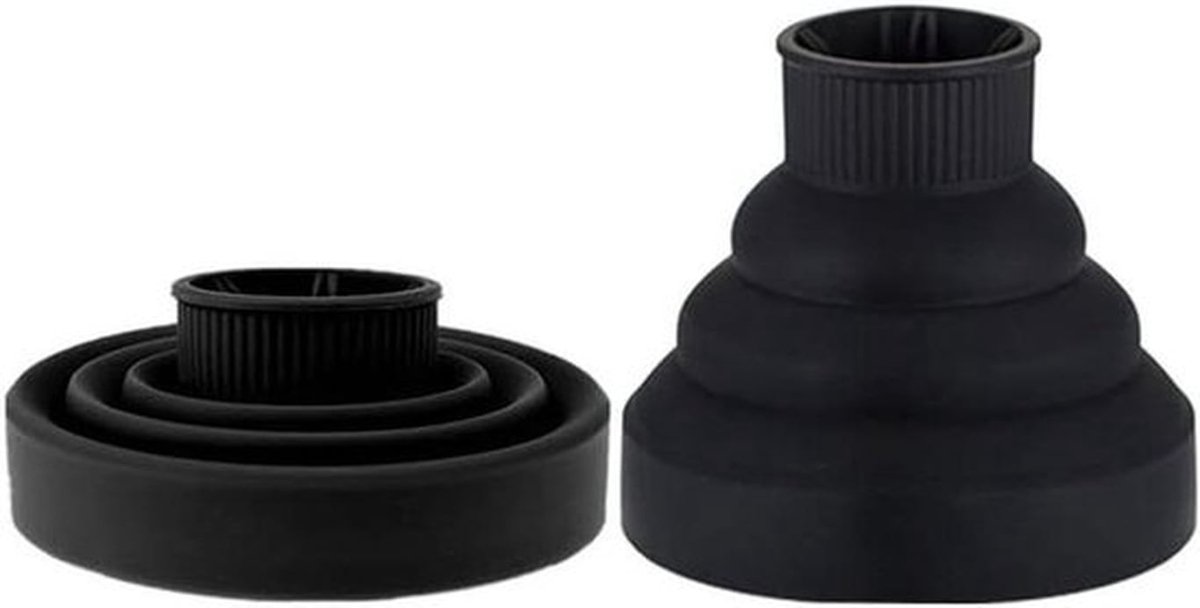Universele Haardroger Diffuser - Reizen Styling Tool - Draagbare Attachment - Krullend Haar - Golvend Haar - Haar Styling - Geschikt voor Alle Modellen - Zwart.