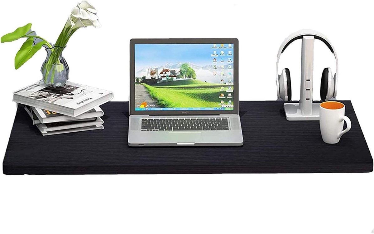 Klaptafel Wandmontage - Opklapbaar bureau - Ruimte Besparen - Hoge belastbaarheid - 70x40cm - Zwart