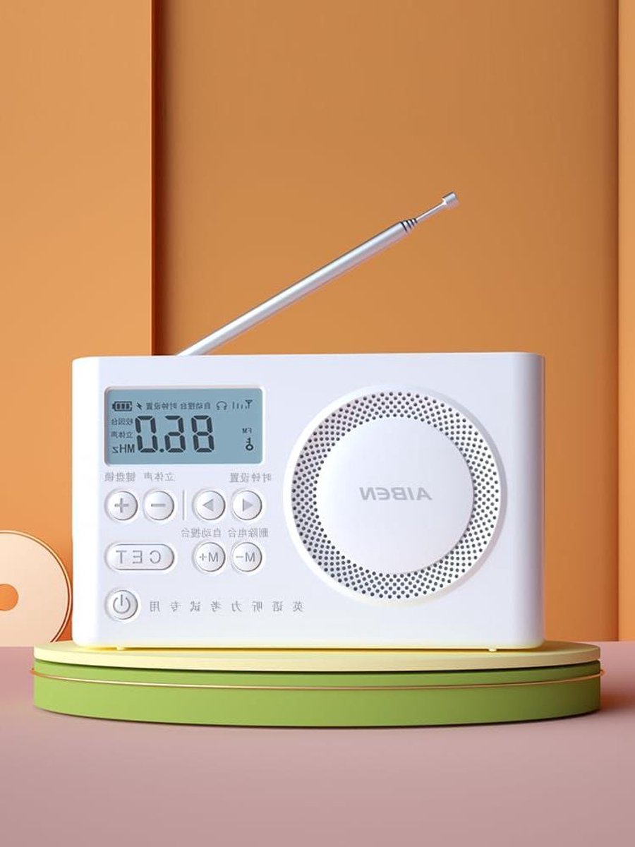 Draagbare Kortegolfradio - Kleine FM Radio - Muziek Luisteren - Verbeterde Ontvangst - 13 x 8 x 2.6 cm - Wit