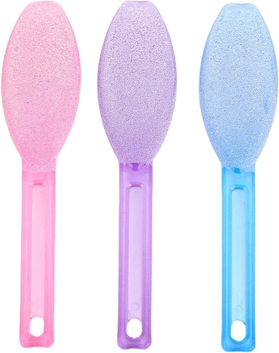 Voetvijl Set - Pedicure Tool Hielvijl - Huidverzorging Thuis - Ergonomisch Ontwerp - 3 stuks - Grijs