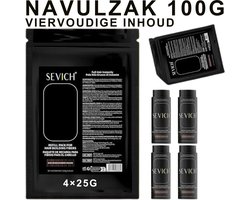 SEVICH Haarpoeder LICHTBRUIN Navulzak 100g – Premium Hair Building Fibers – Keratine Haarvezels – Haarverdikker – Volume Poeder – Hair Fiber – Camoufleert Kale en Dunne Plekken – Uitgroei & Haaruitval – Universele Refill – Dubbele Inhoud
