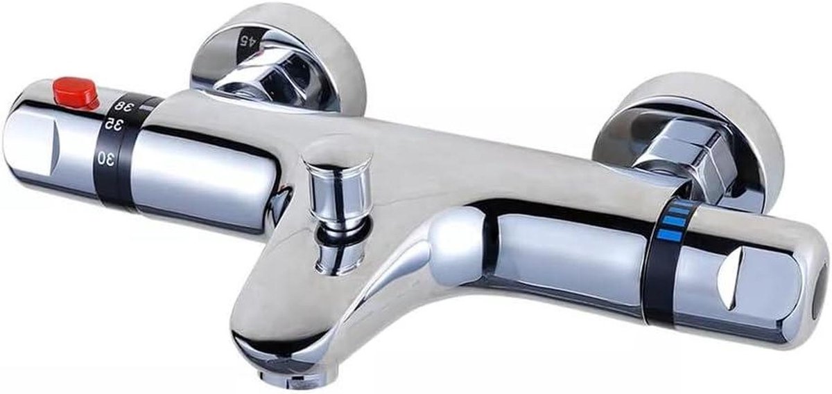 Thermostaat Douchekraan - Douchethermostaat Mixer - Comfortabel Douchen - Automatische Temperatuurbeveiliging - 27.5 x 12.7 cm - Zilver
