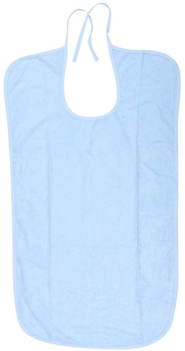 Elderly Bib L-Light Blue - Waterdichte Eetschort voor Senioren