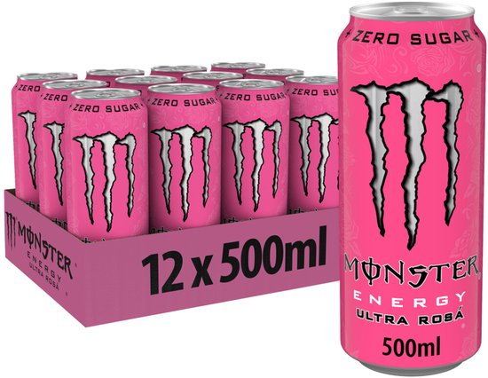 Tray Monster Energy Ultra Rosa Zero Sugar - 12x50cl