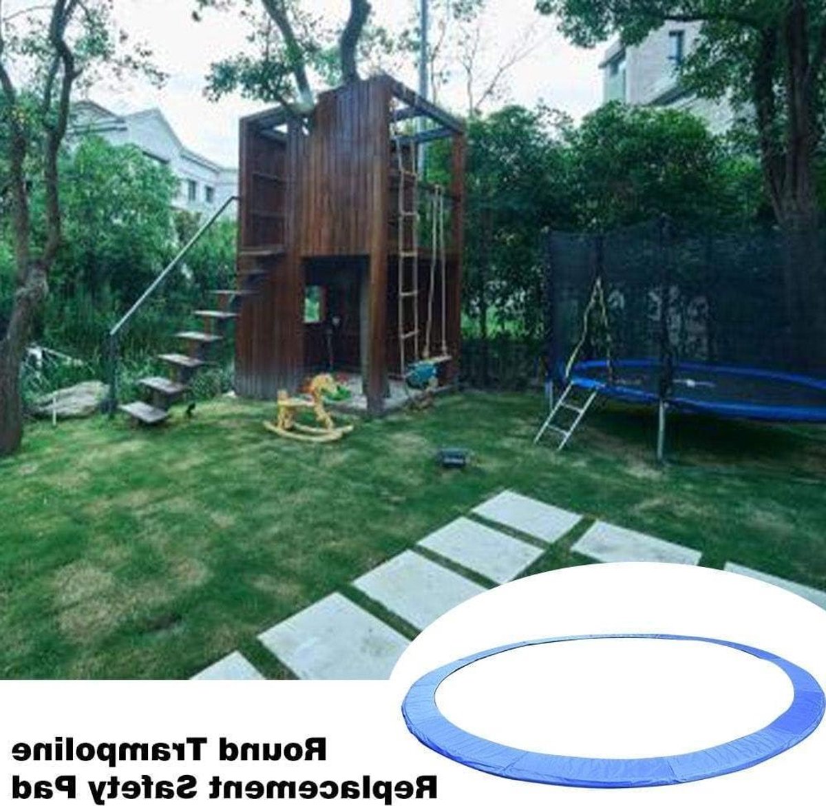 Trampoline Randhoes - Veiligehoes Trampoline - Trampoline Veiligheid - Waterdicht en UV-bestendig - 12FT - Zwart