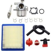 Compatible avec le kit carburateur 799866 avec filtre à air, compatible avec les moteurs Briggs & Stratton 790845, 799871, 799866, 796707 et 79430