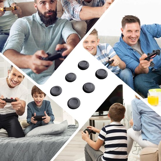 Joystick Grips - Controller Covers - Gaming Prestaties Verbeteren - Antislip Ontwerp - 6 Stuks - Zwart — afbeelding 4
