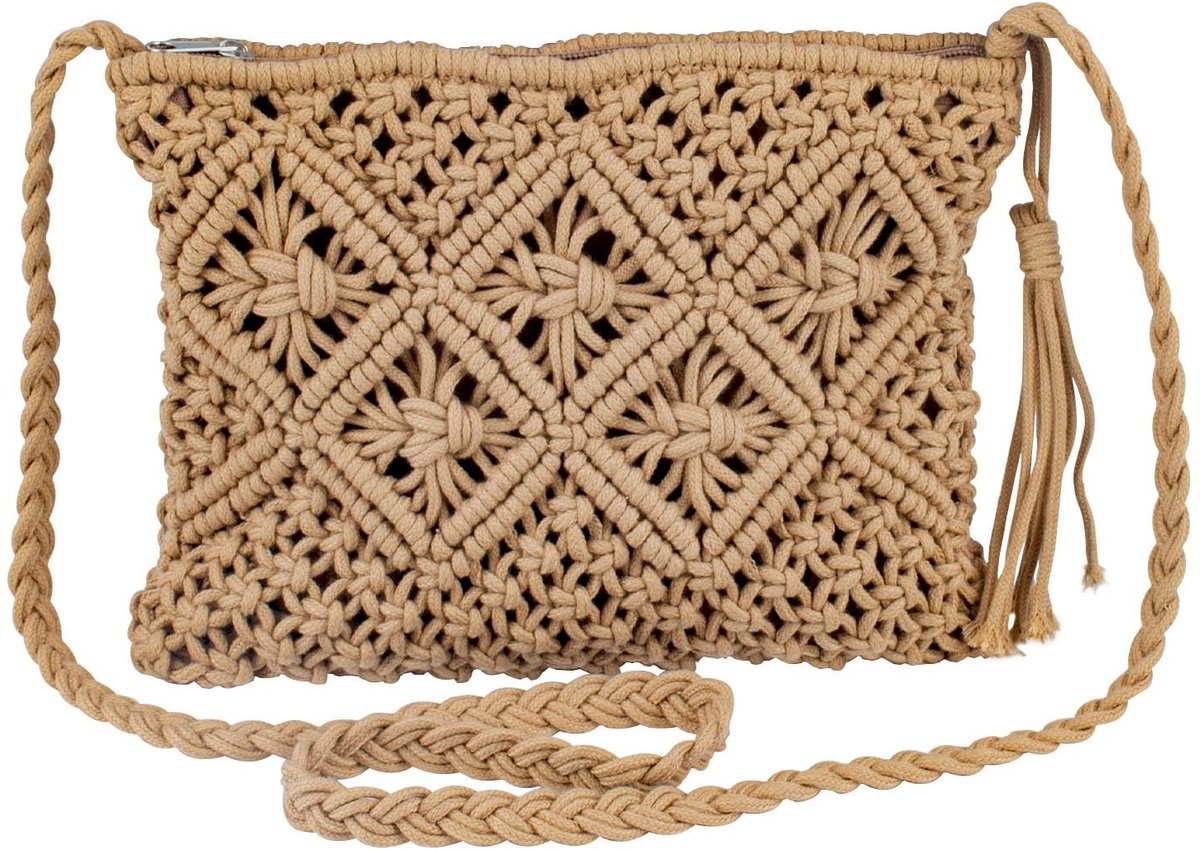 ONF3 - Dames Crossbody Bag - Handgemaakte Woven Zipper Tote - Ideaal voor Dagelijks Gebruik - Ruim en Stijlvol - Perfect voor Uitgaan - Diverse ...