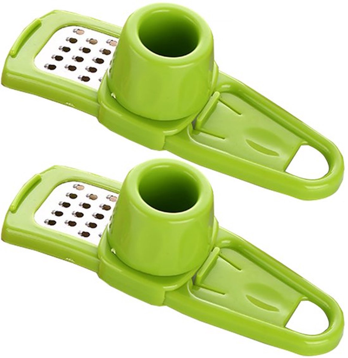 2PSC Knoflook Rasp Tool Knoflook Pers Knoflook Gehakt Crusher Raspen voor Keuken (Groen)
