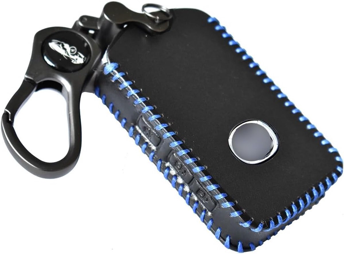 Key Case voor Mazda 3, Axela, CX-30, CX-5, CX-8 en CX-9 - PU Leer Sleutelbescherming, Afstandsbediening Hoes, Blauw, 3 Sleutels