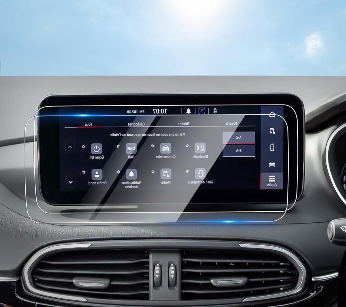 Screen Protector voor Fiat Tipo Cross Uconnect 5 10" (2021-2025) - Krasbestendig, Vingerafdrukbestendig en 4H Hardheid GPS Accessoires