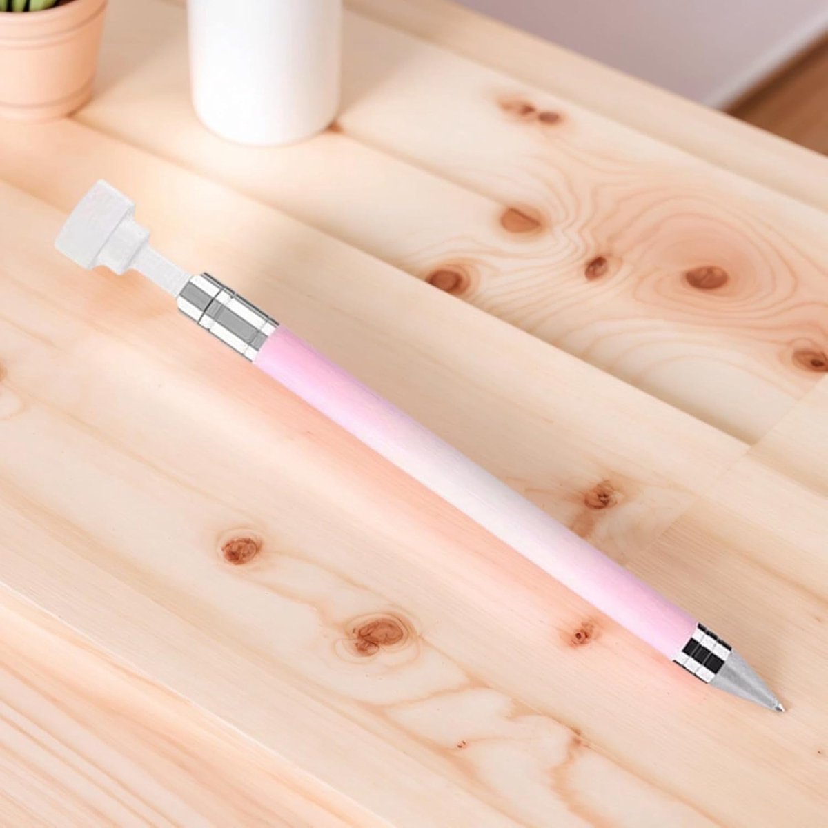 Navulbare Wax Pen - Rhinestone Picker - Nageldecoratie Aanbrengen - Precisie Applicatie Ontwerp - 15 cm - Wit
