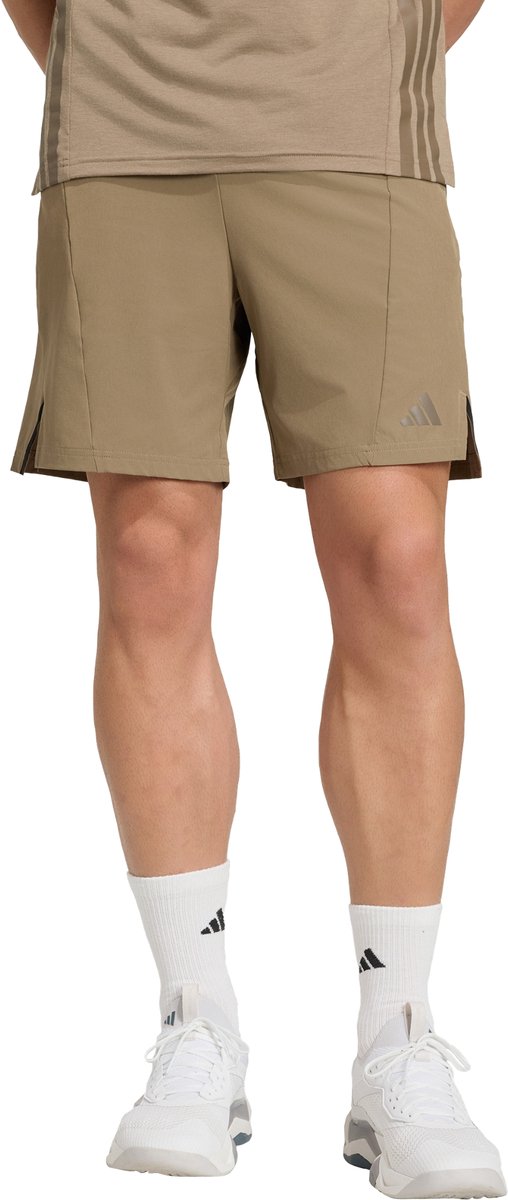 Adidas Performance Designed For Training Workout Short Heren Beige